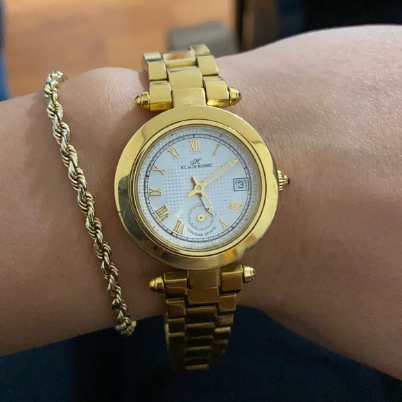 Klaus Kobec stainless Gold Ladies Watch - Picture 1 of 4
